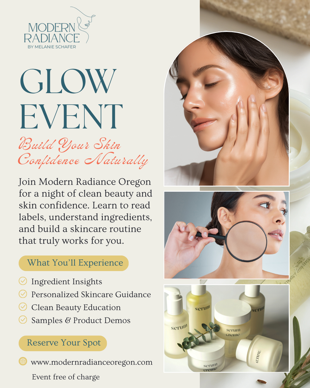 Glow Night: Build Your Skin Confidence Naturally - FREE, November 14th, 6pm