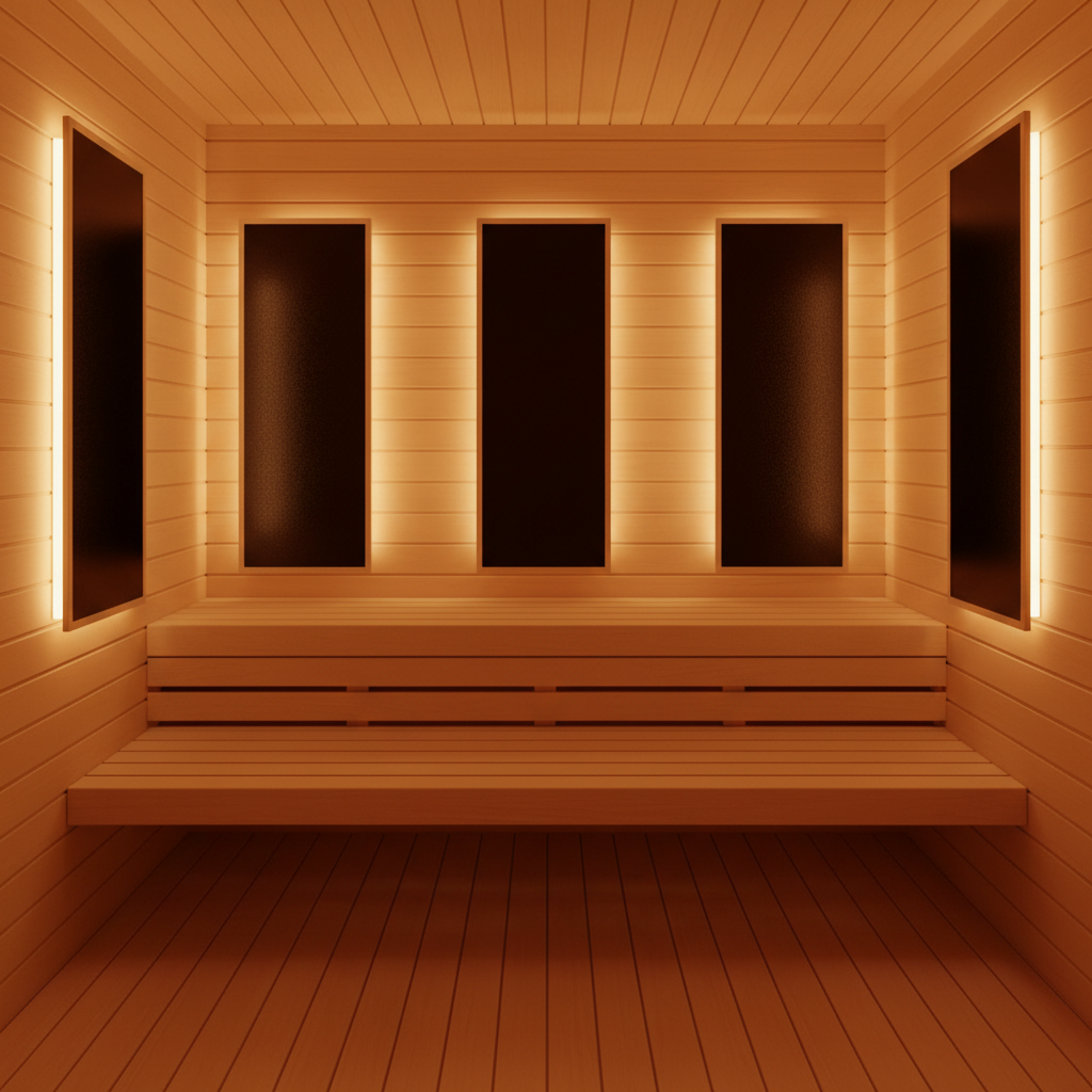Far-infrared sauna used for detox and wellness at Modern Radiance Oregon.