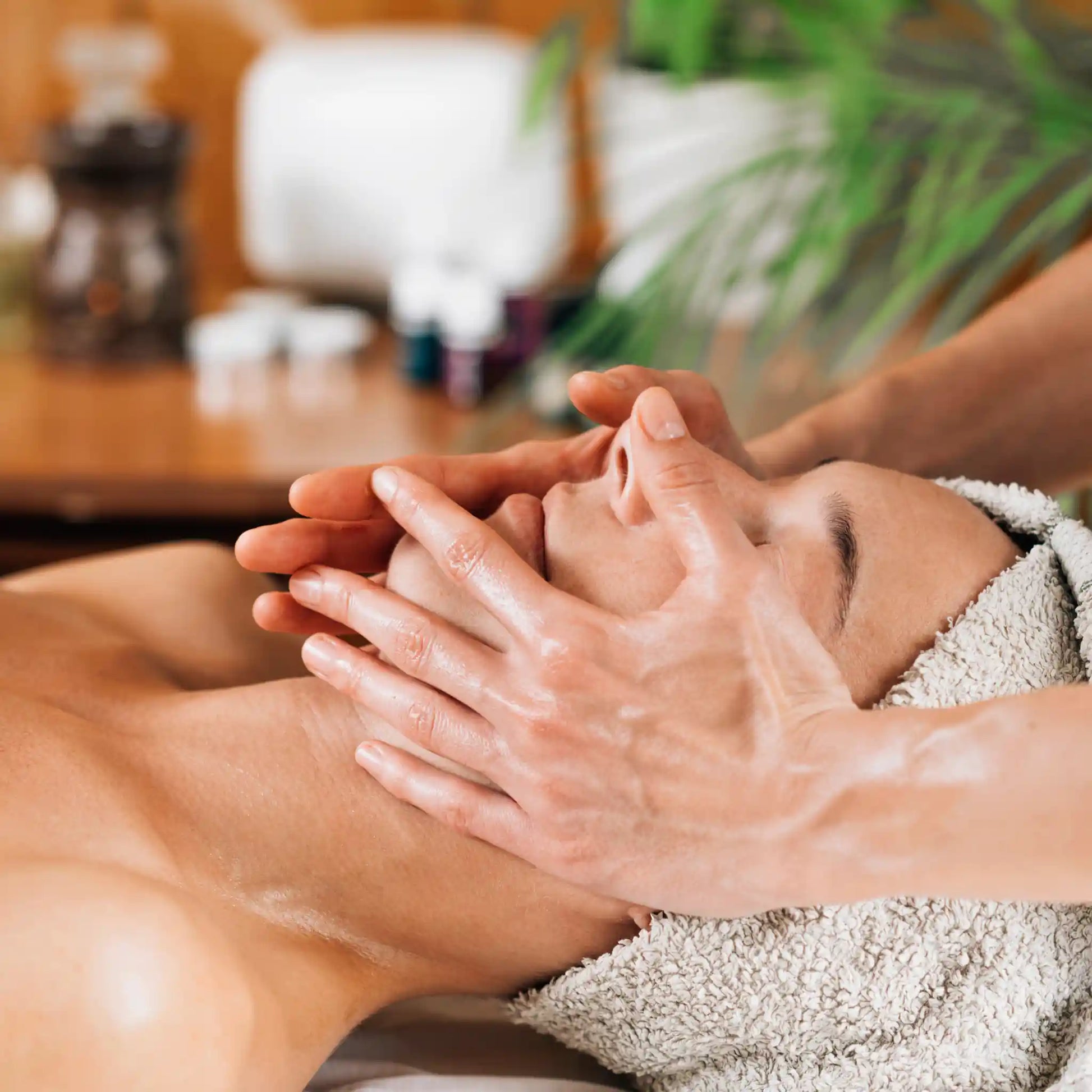 Facial massage treatment to improve circulation and promote radiant skin at Modern Radiance Oregon spa.