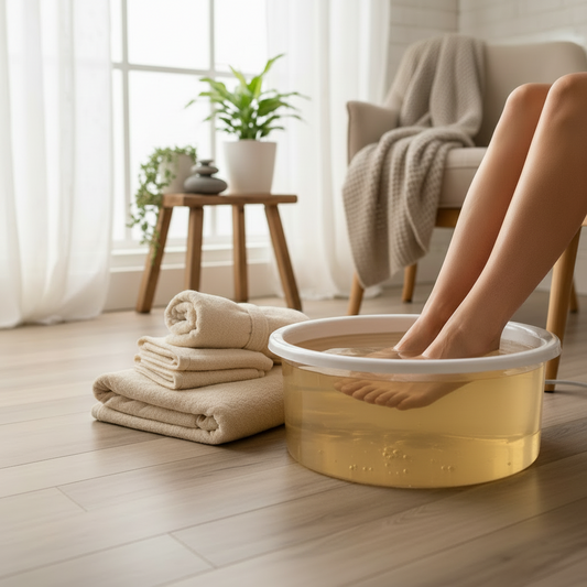 Detox foot bath treatment for relaxation and wellness at Modern Radiance Oregon.