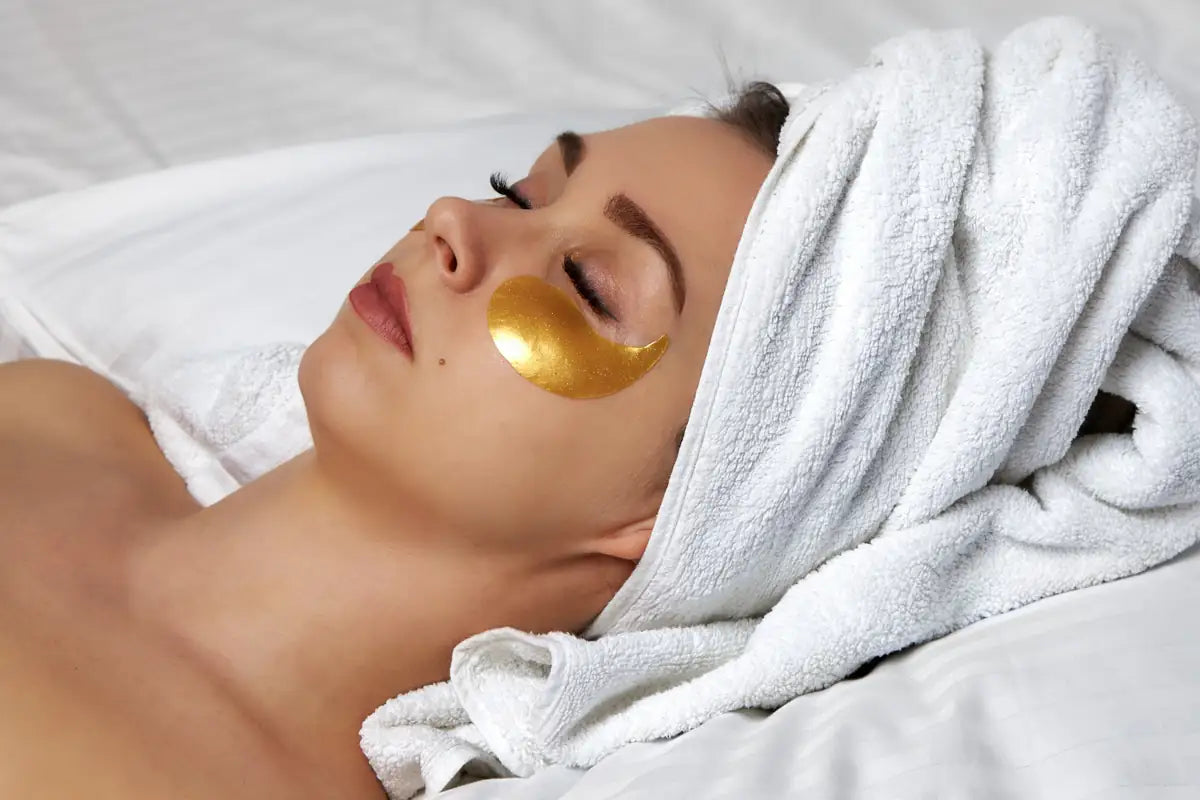 Luxury under-eye treatment to reduce puffiness and brighten skin at Modern Radiance Oregon spa.