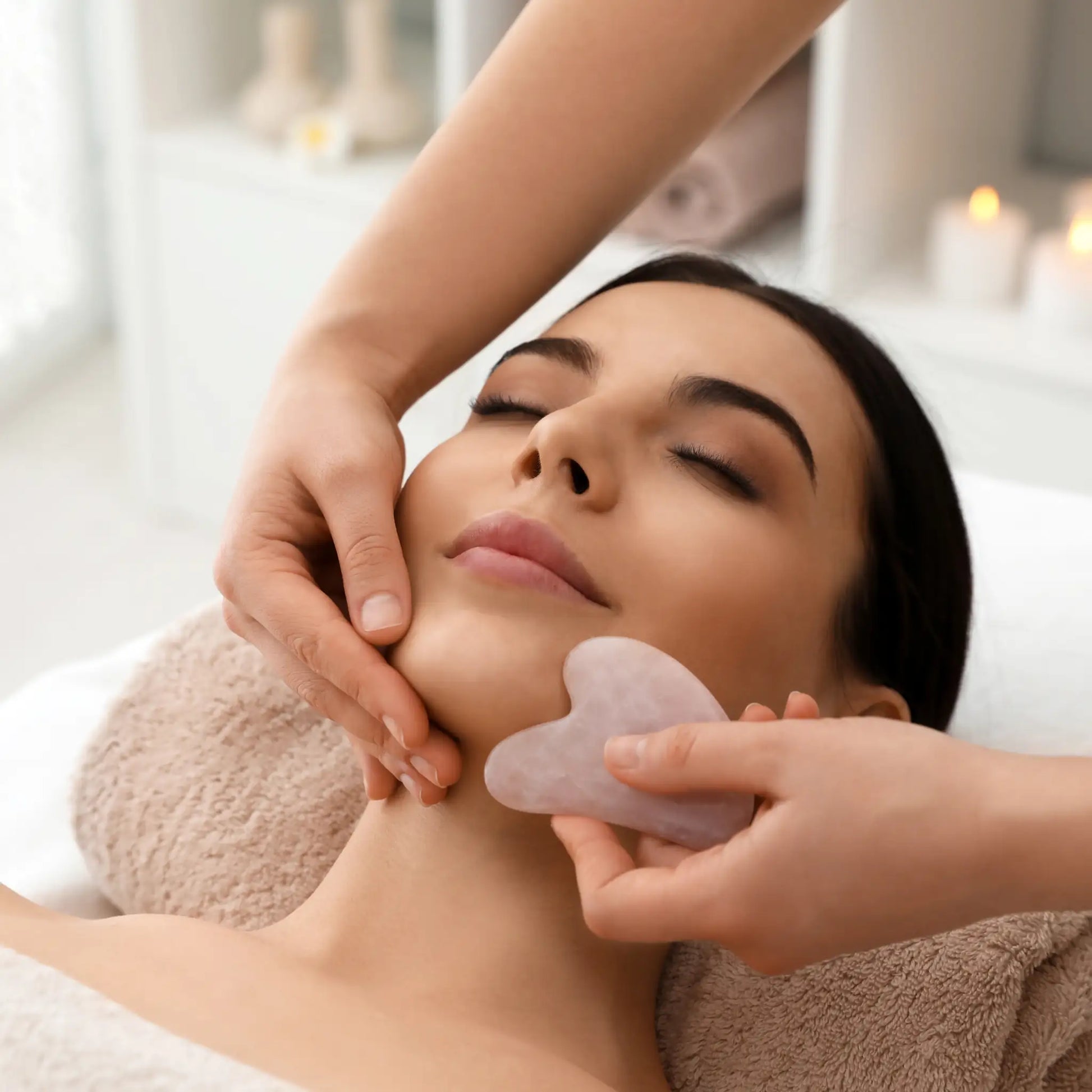 Gua Sha facial massage to lift and sculpt the face naturally at Modern Radiance Oregon spa.