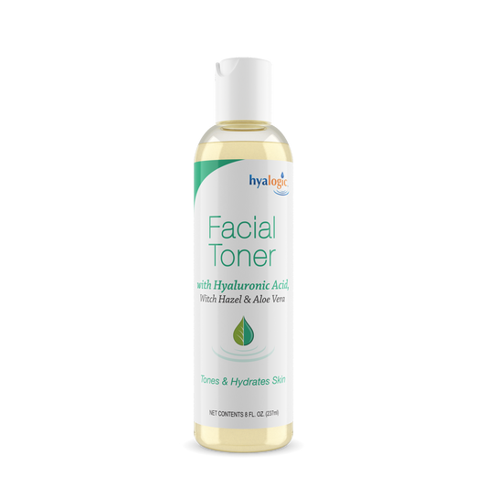 Hyalogic facial toner with hyaluronic acid, witch hazel, and aloe vera for hydrating and toning skin at Modern Radiance Oregon.